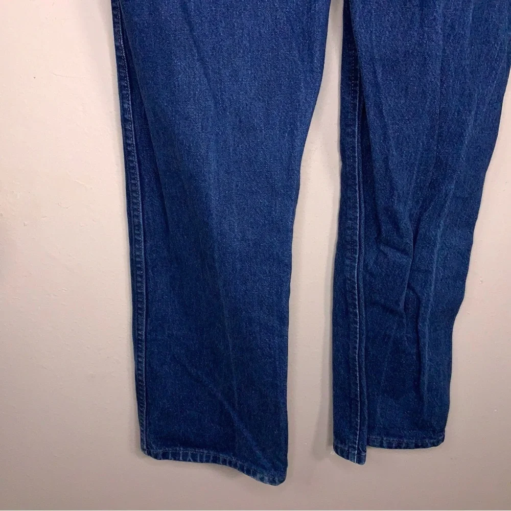 Actual 37x33 Wrangler Slim Fit Blue Denim Jeans 36MWZ Western Bootcut Cowboy Cut